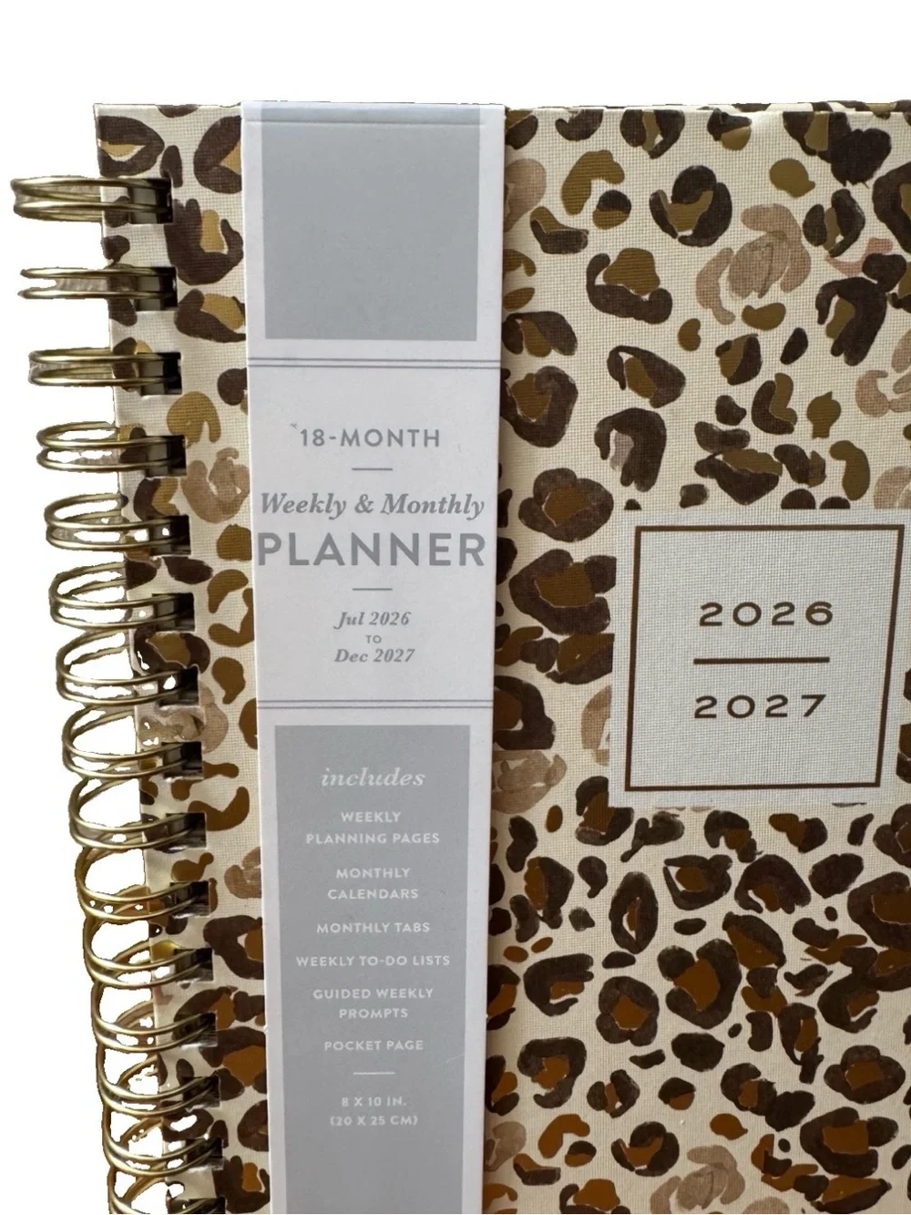 Eccolo Planner 2026- 2027 18-Month Weekly & Monthly Planner Hard Cover 10x8”